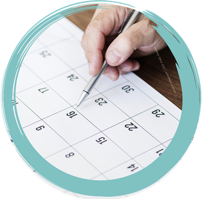 calendario marcando una fecha de masfacilabogados