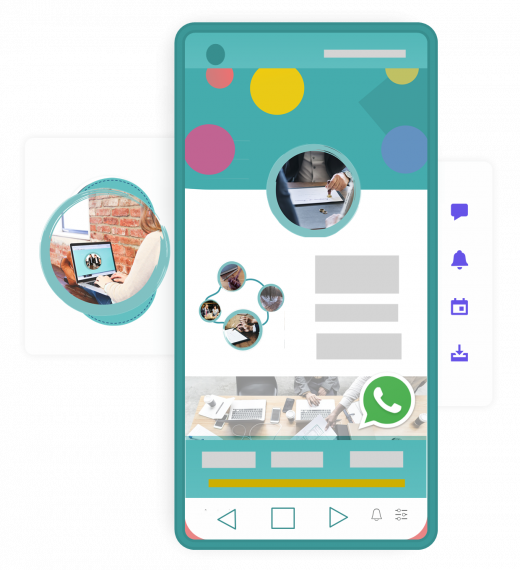 Dibujo de movil con la web de masfacilabogados
